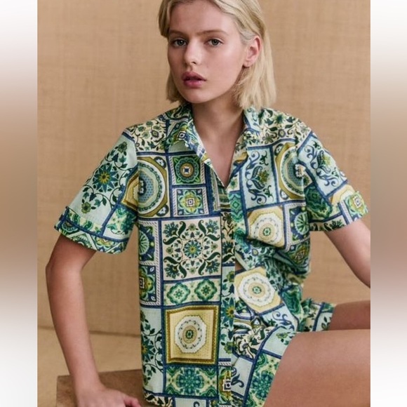 Sezane x Momoni Livia Shirt Top Sz 6 NWT - Picture 11 of 11